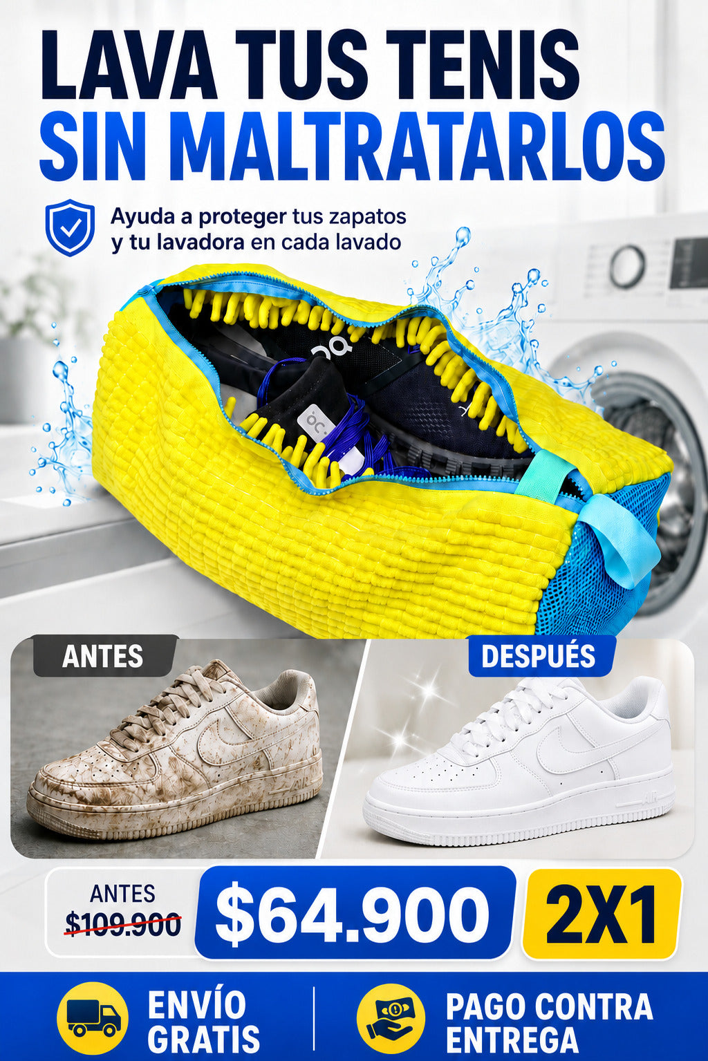 2x1 Bolsa Protectora LavaTenis 360