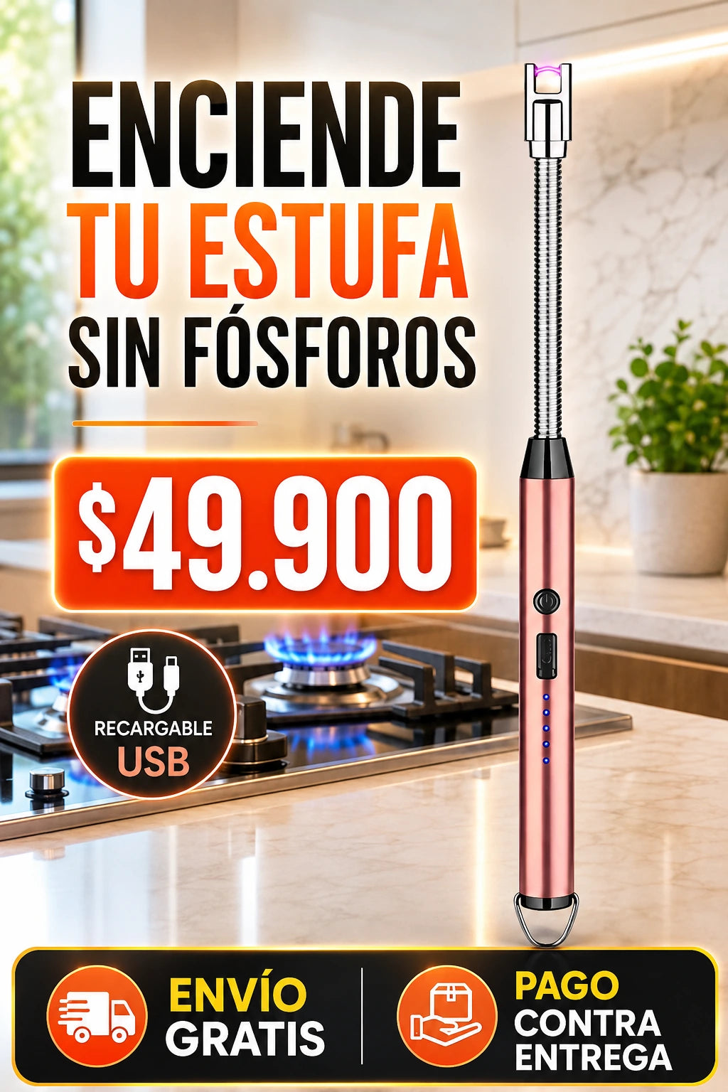 Encendedor Eléctrico Flex Luz