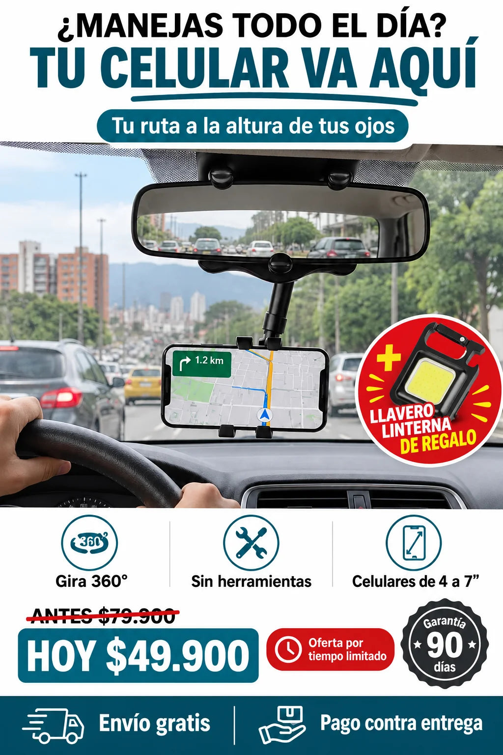 Soporte Retrovisor 360° GiroFix™